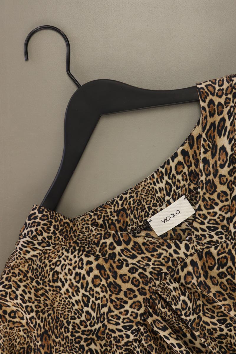 ViCOLO Regular Bluse Gr. 36 mit Tierdruck Trompetenärmel braun aus Polyester - Image 3