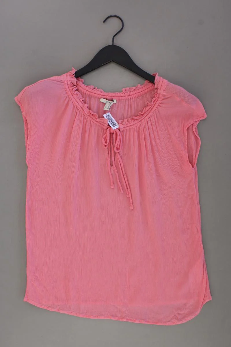 Esprit Kurzarmbluse Gr. 40 rosa aus Viskose