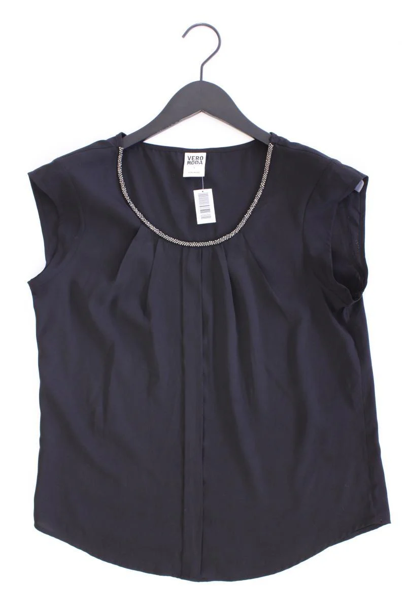 Vero Moda Chiffonbluse Gr. S neuwertig Kurzarm schwarz