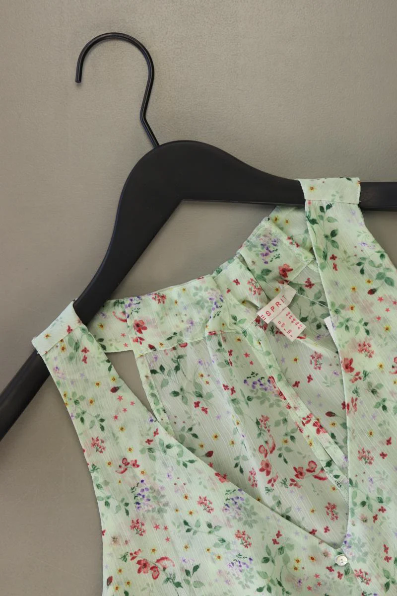 Esprit Ärmellose Bluse Gr. 40 mit Blumenmuster grün aus Polyester - Image 3
