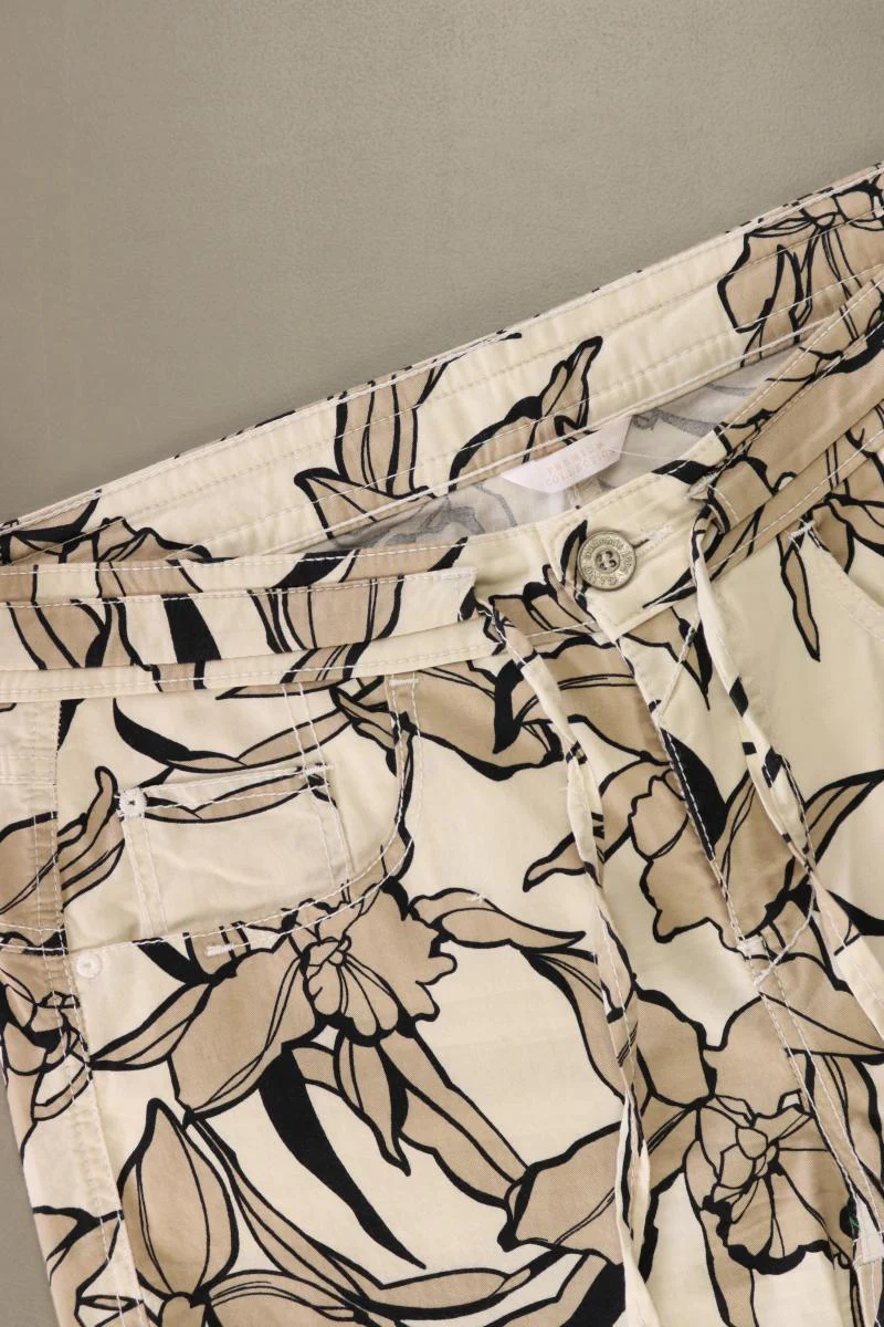 Gang Hose Gr. W27 mit Blumenmuster neuwertig Modell Amelie creme aus Baumwolle - Image 3