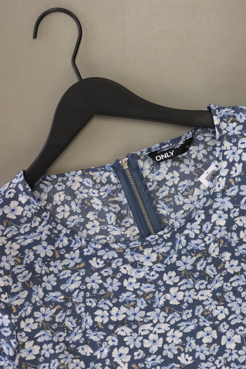 Only Kurzarmbluse Gr. 36 mit Blumenmuster blau aus Polyester - Image 3
