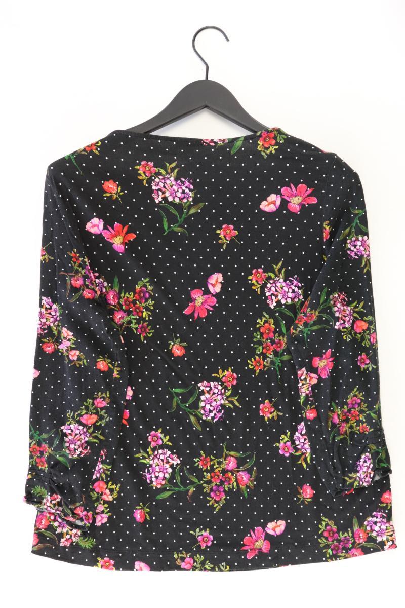 Street One Regular Shirt Gr. 42 mit Blumenmuster 3/4 Ärmel schwarz aus Viskose - Image 2