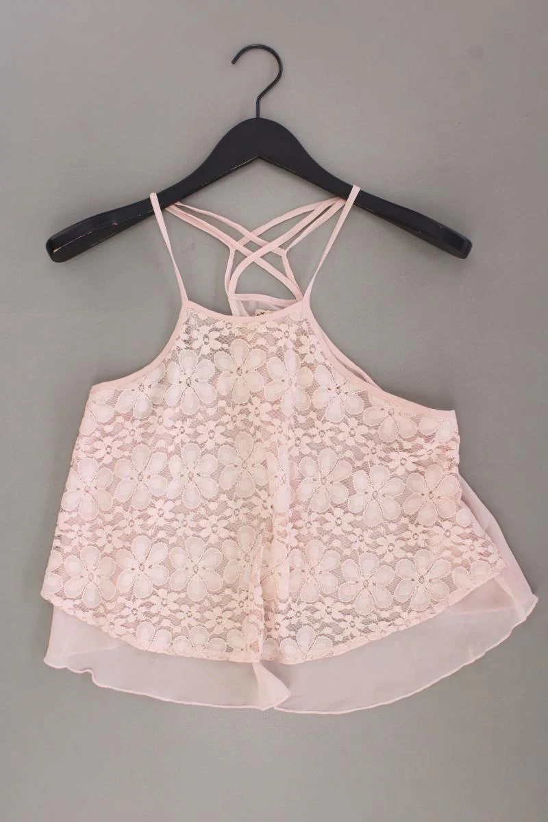 Hollister Spitzentop Gr. M rosa aus Baumwolle