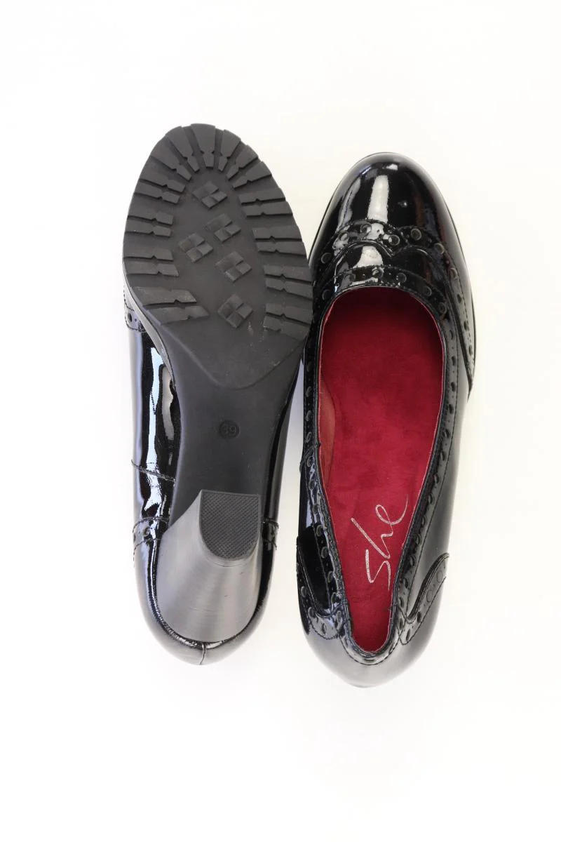 She Pumps Gr. 39 schwarz aus Leder - Image 4