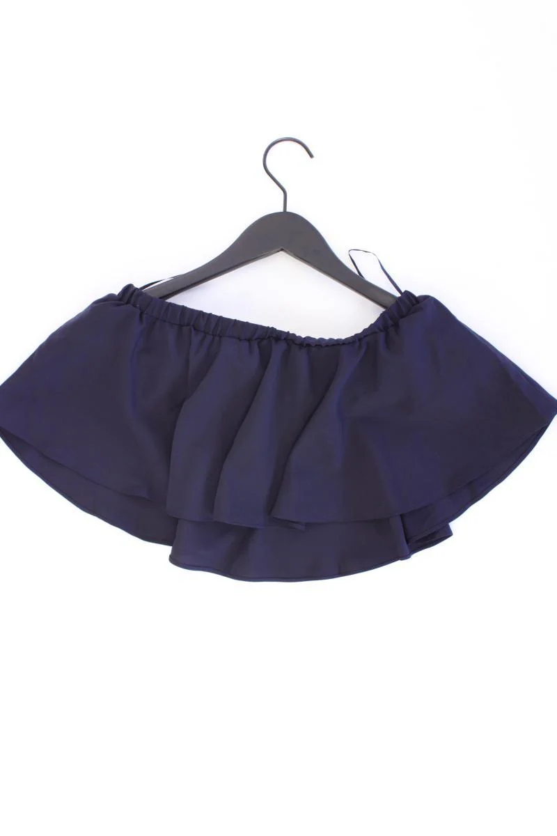 NA-KD X Linn Ahlborg Croppped Flounce Top Gr. 38 mit Carmen-Ausschnitt blau - Image 3