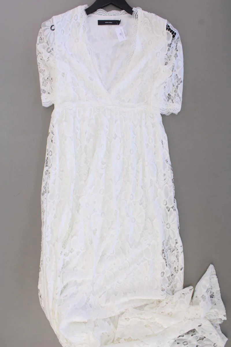 Vero Moda Spitzenkleid Gr. S Kurzarm creme aus Nylon
