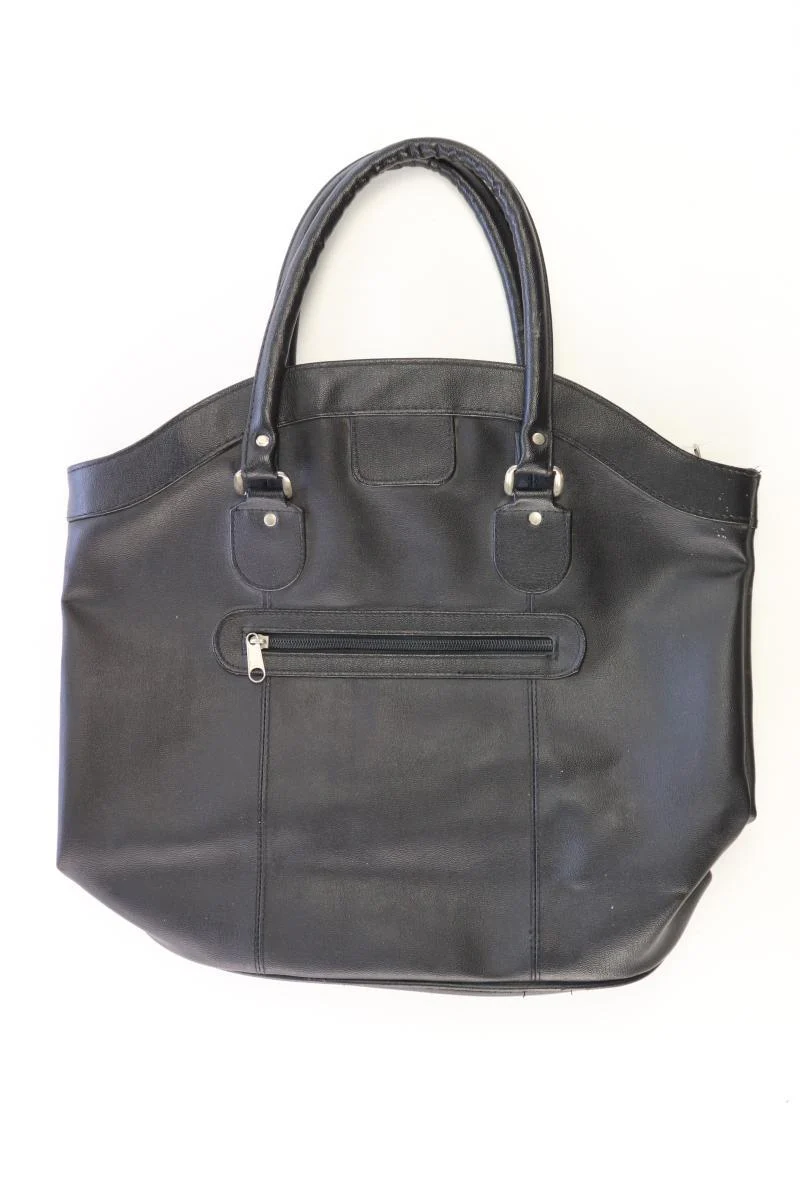 Henkeltasche schwarz aus Kunstleder