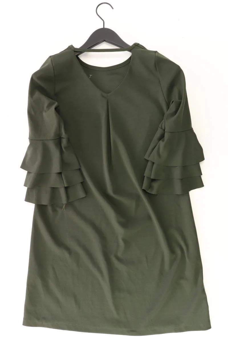 Midikleid Gr. S 3/4 Ärmel olivgrün aus Polyester - Image 2