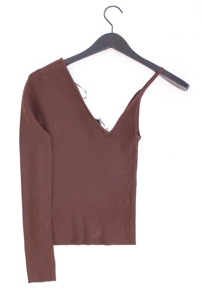 Zara One-Shoulder-Shirt Gr. L neu mit Etikett Neupreis: 19,95€! Langarm braun - Image 3