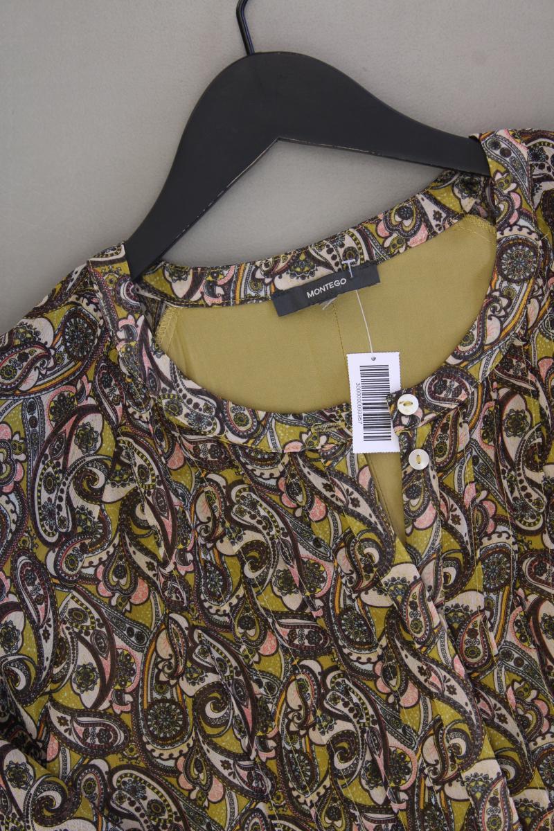 Montego Chiffonkleid Gr. 46 mit Paisleymuster neuwertig Langarm gelb - Image 2