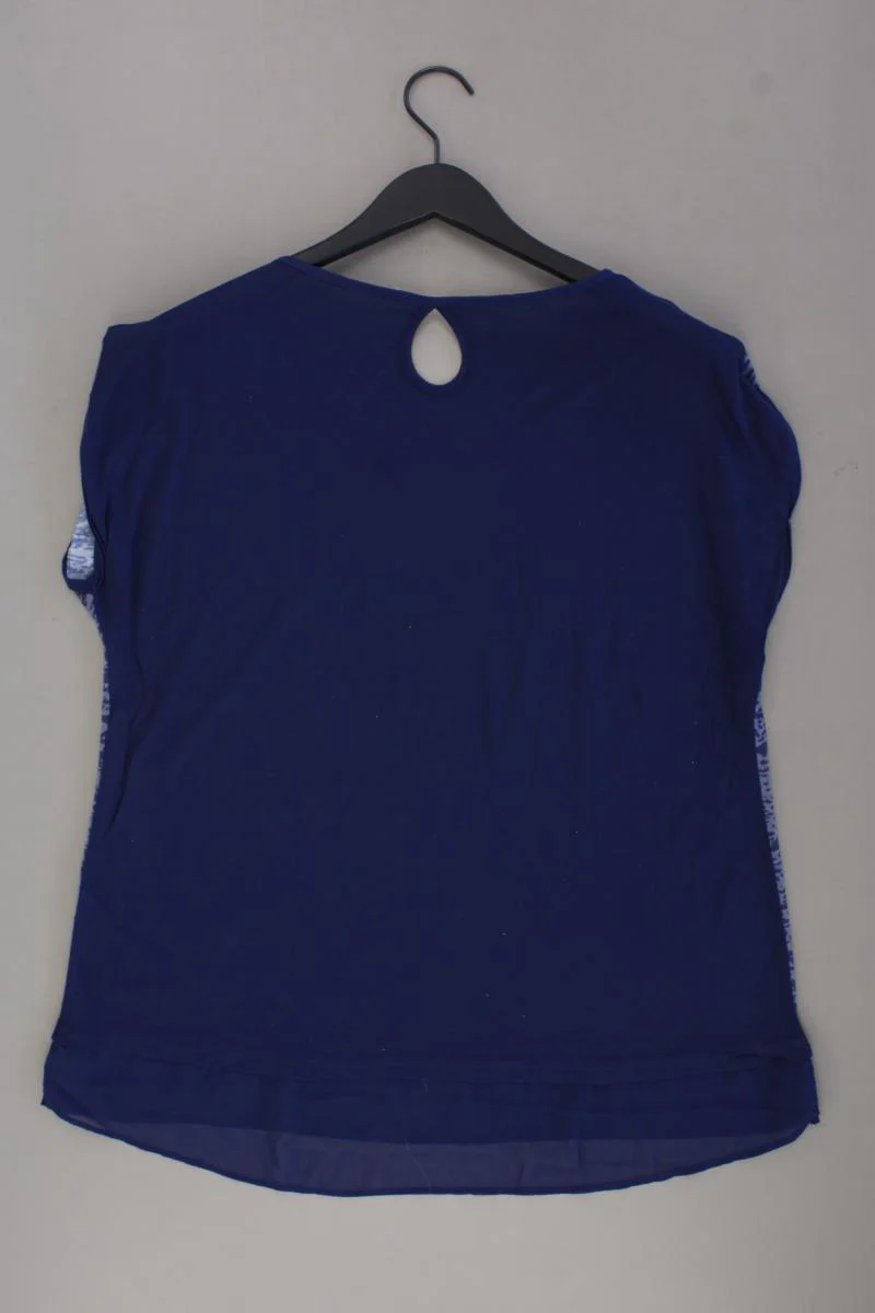 Kurzarmbluse Gr. 46 mit Blumenmuster blau - Image 3