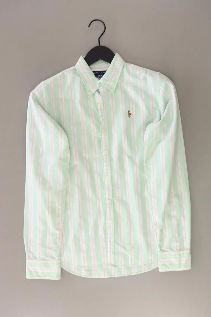 Ralph Lauren Langarmhemd für Herren Gr. US 8 (S) gestreift grün aus Baumwolle