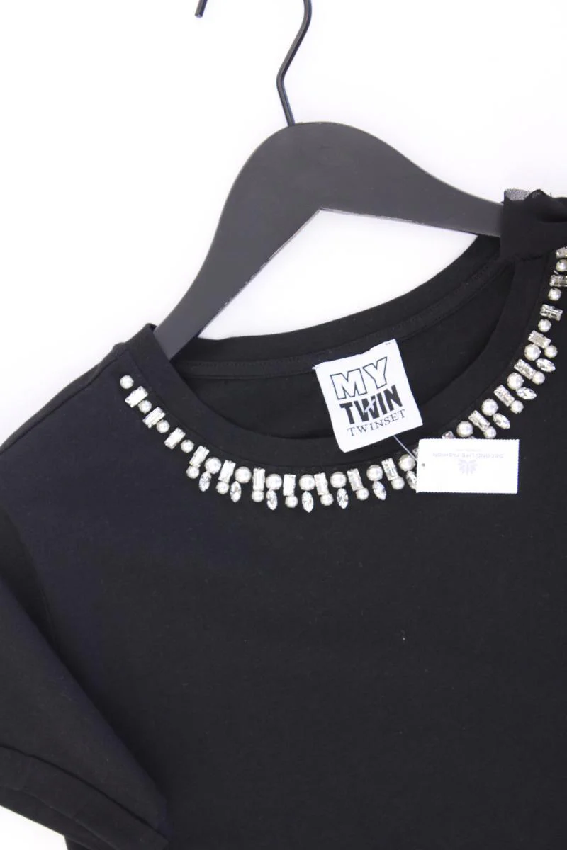 Twin Set T-Shirt Gr. S Kurzarm schwarz aus Baumwolle - Image 2