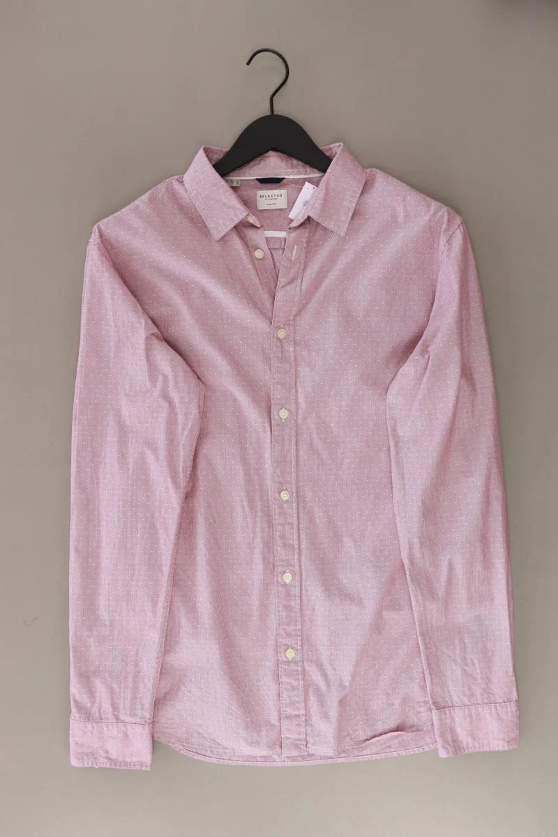 Selected Homme Langarmhemd für Herren Gr. L rosa aus Baumwolle