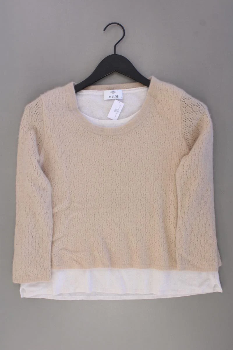 Allude Cashmerepullover Gr. L creme aus Kaschmir