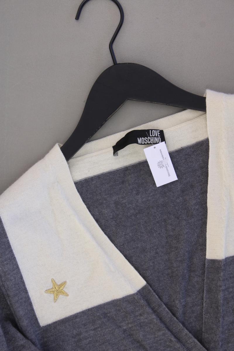 Love Moschino Cardigan aus Wolle Gr. US 12 (L) Langarm grau - Image 2