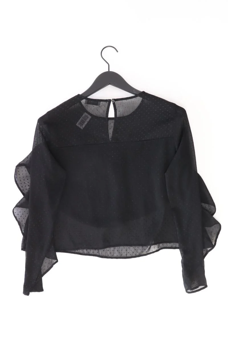 Pull&Bear Chiffonbluse Gr. M Langarm schwarz aus Polyester - Image 2
