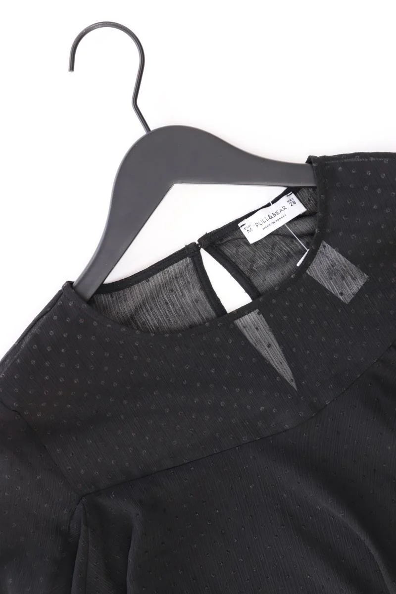 Pull&Bear Chiffonbluse Gr. M Langarm schwarz aus Polyester - Image 3