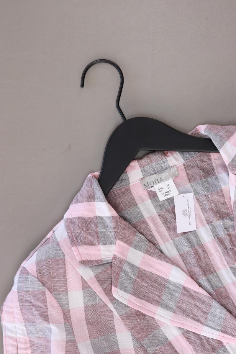 Mona Longblazer Gr. 42 kariert rosa aus Baumwolle - Image 3