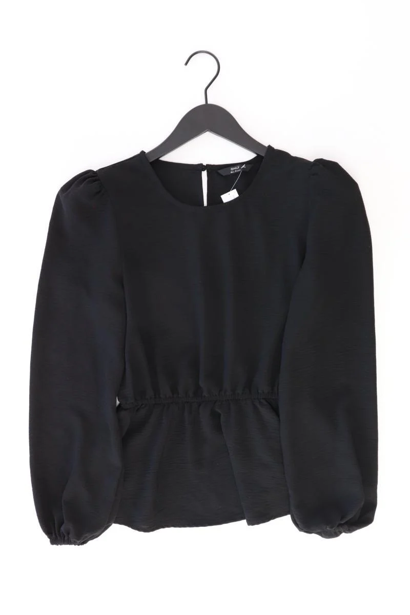 Only Chiffonbluse Gr. XS Langarm schwarz aus Polyester