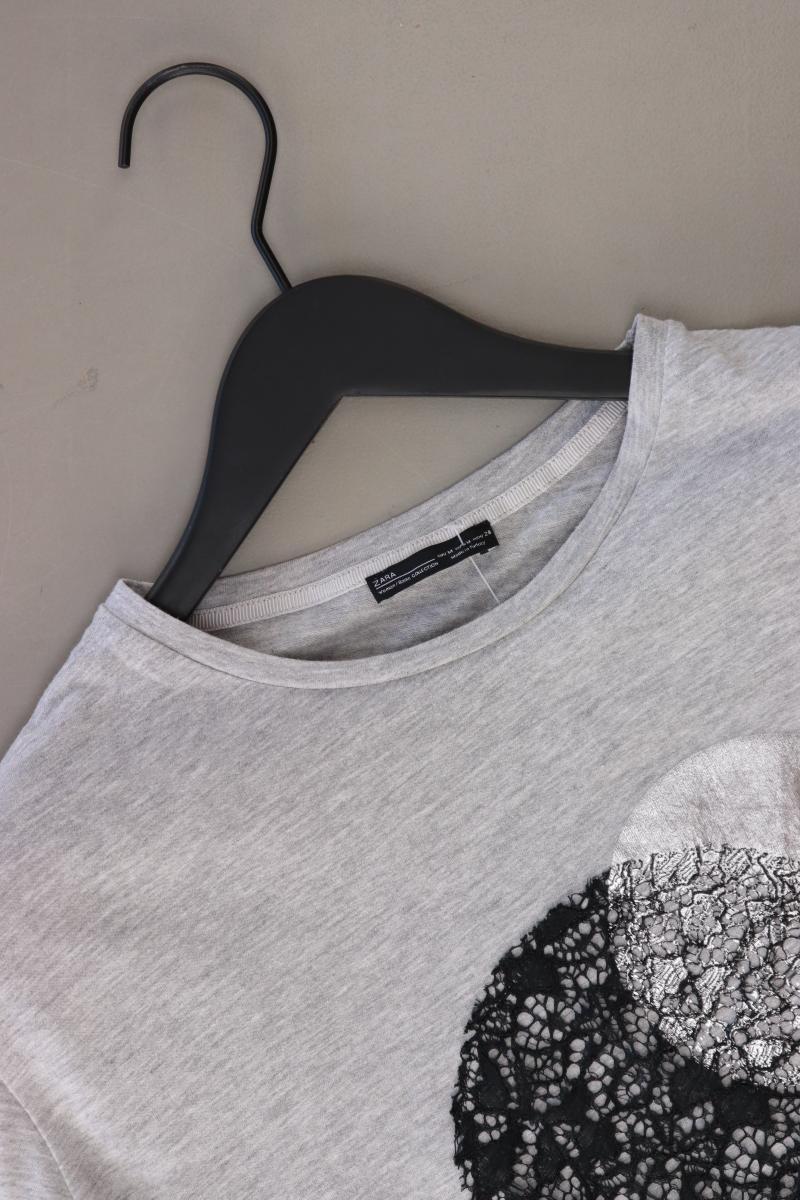 Zara Cropped Shirt Gr. M Kurzarm grau aus Polyester - Image 3