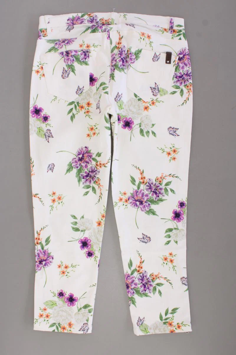 IMAGINI Five-Pocket-Hose Gr. 40 mit Blumenmuster neuwertig creme aus Baumwolle - Image 3