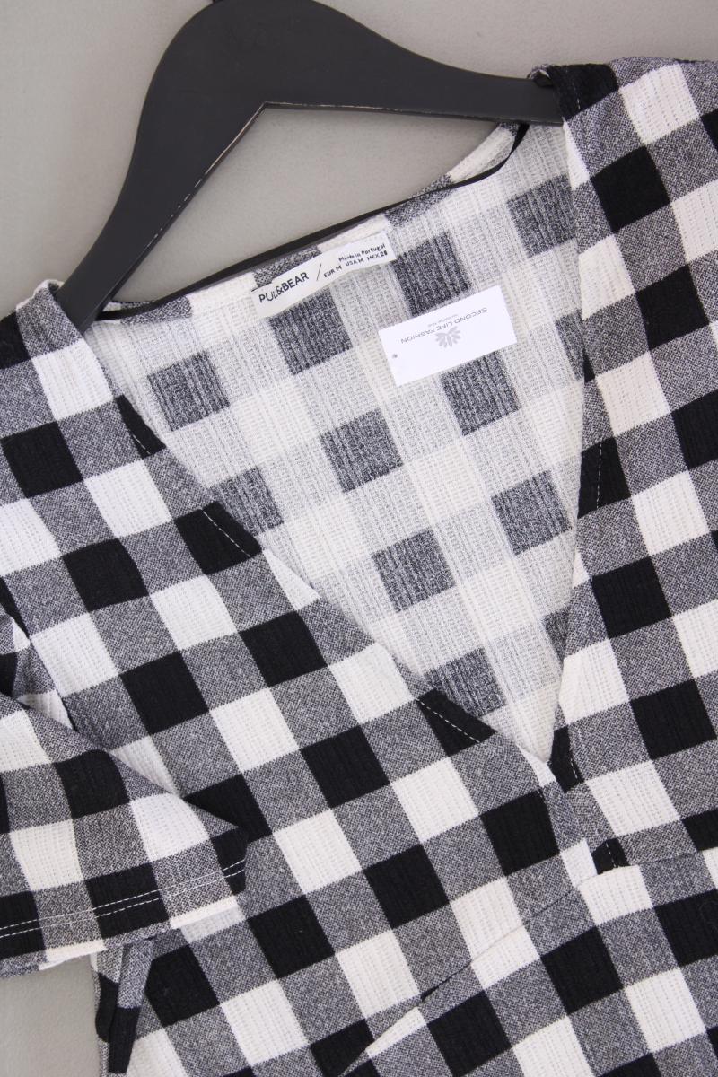 Pull&Bear Kurzarmkleid Gr. M kariert schwarz aus Polyester - Image 2