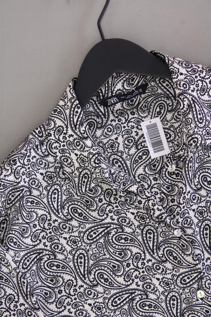 Zara Langarmbluse Gr. L mit Paisleymuster schwarz - Image 2