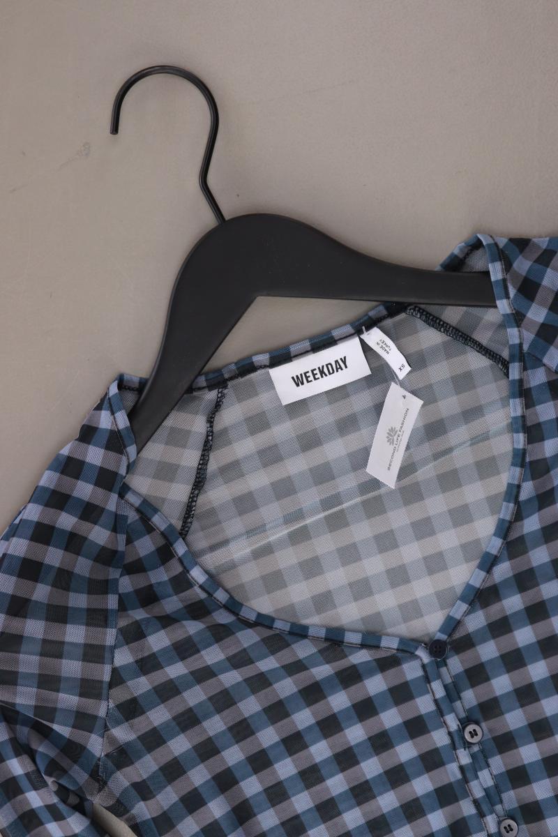 Weekday Karobluse Gr. XS kariert Langarm blau aus Polyester - Image 3