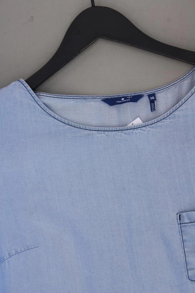 Tom Tailor Kurzarmbluse Gr. 38 neuwertig blau aus Lyocell - Image 2
