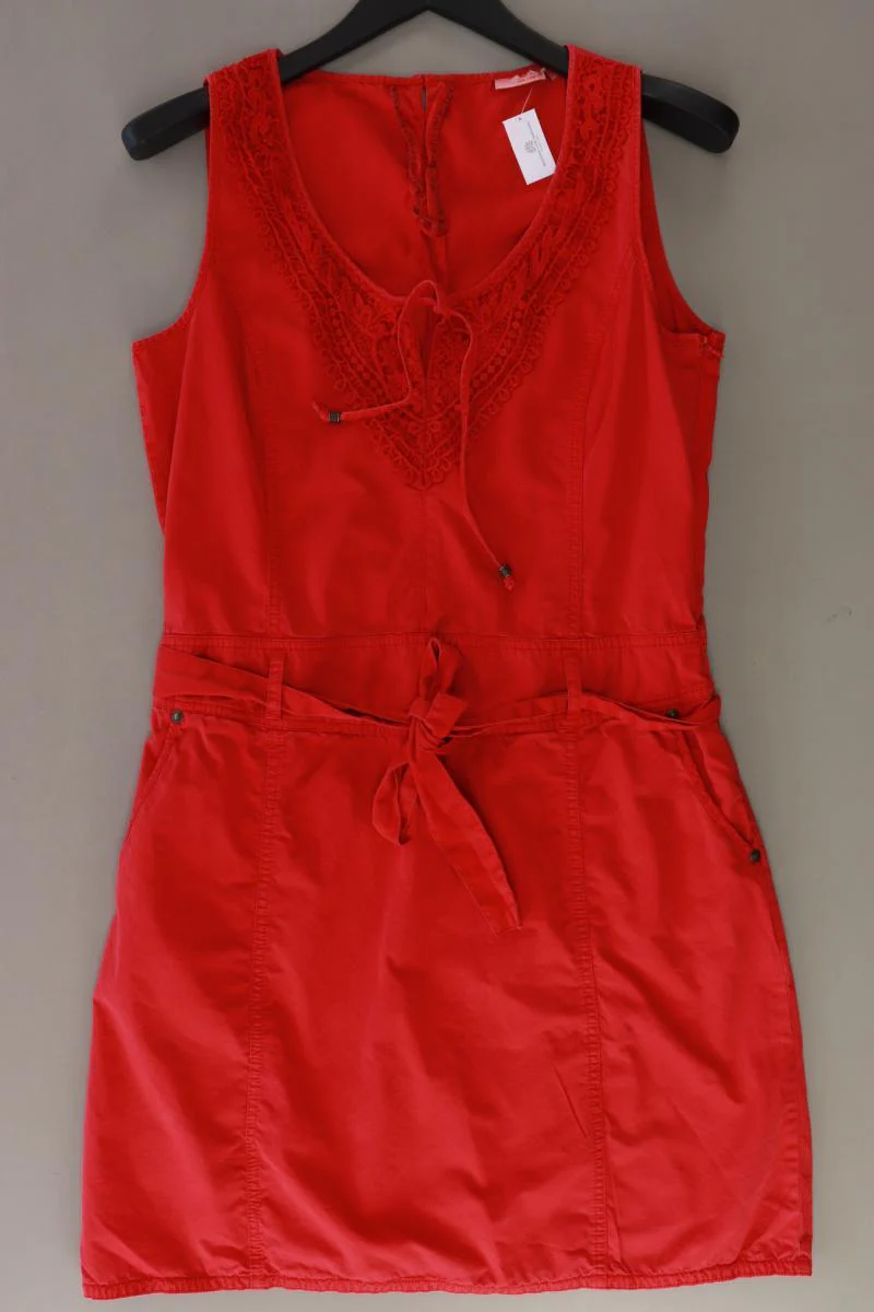 Gin Tonic Midikleid Gr. 40 Ärmellos rot aus Baumwolle