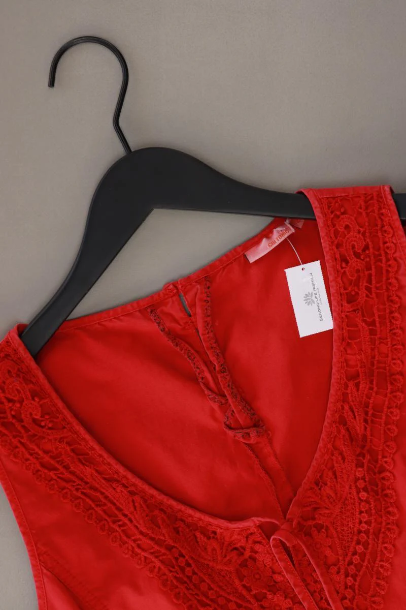 Gin Tonic Midikleid Gr. 40 Ärmellos rot aus Baumwolle - Image 3