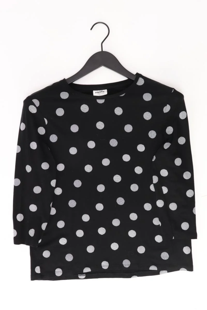 Vero Moda Regular Shirt Gr. S gepunktet 3/4 Ärmel schwarz aus Lyocell