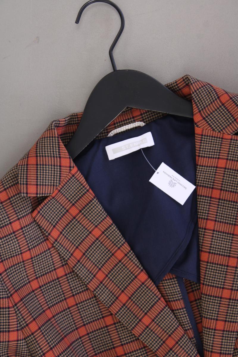 St. Emile Classic Blazer Gr. 44 kariert neuwertig orange aus Polyester - Image 2
