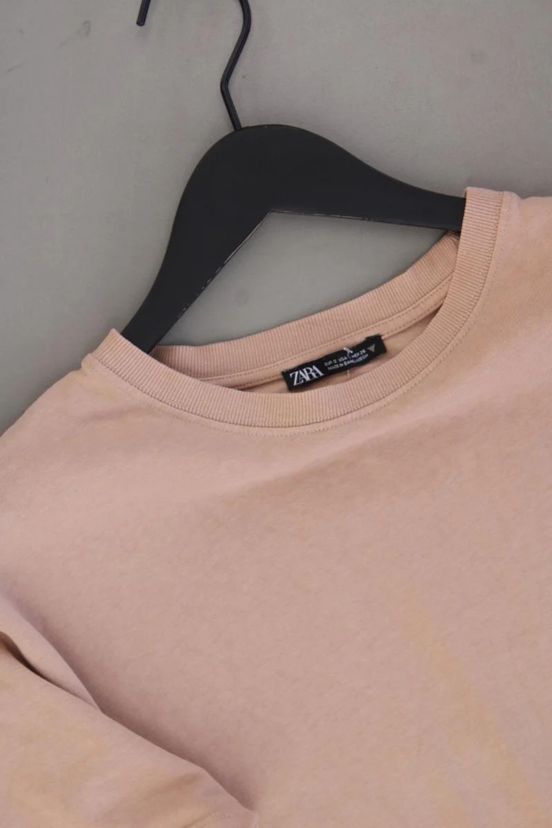 Zara T-Shirt Gr. S Kurzarm creme - Image 2