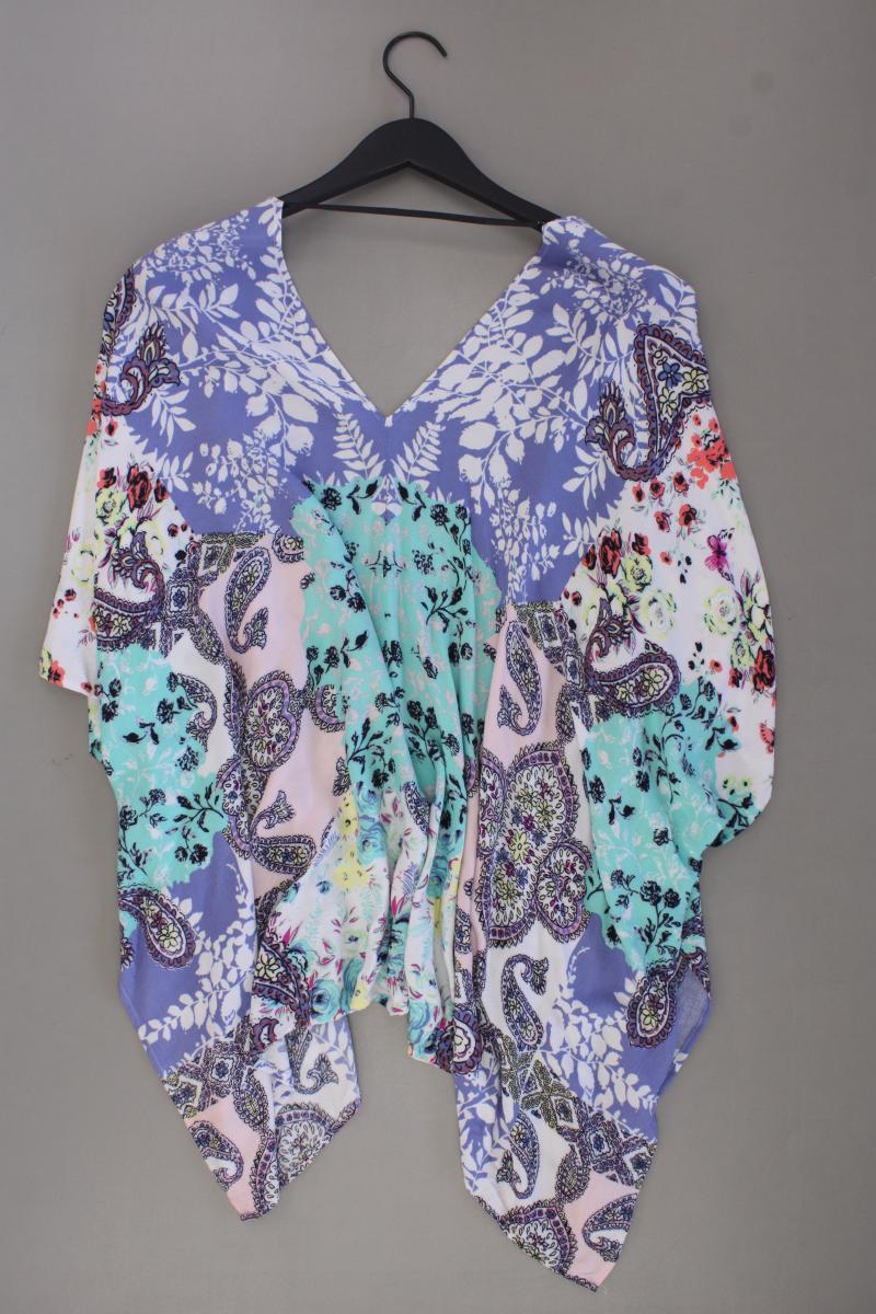 Codello Poncho Gr. OneSize mit Blumenmuster 3/4 Ärmel mehrfarbig aus Viskose - Image 3