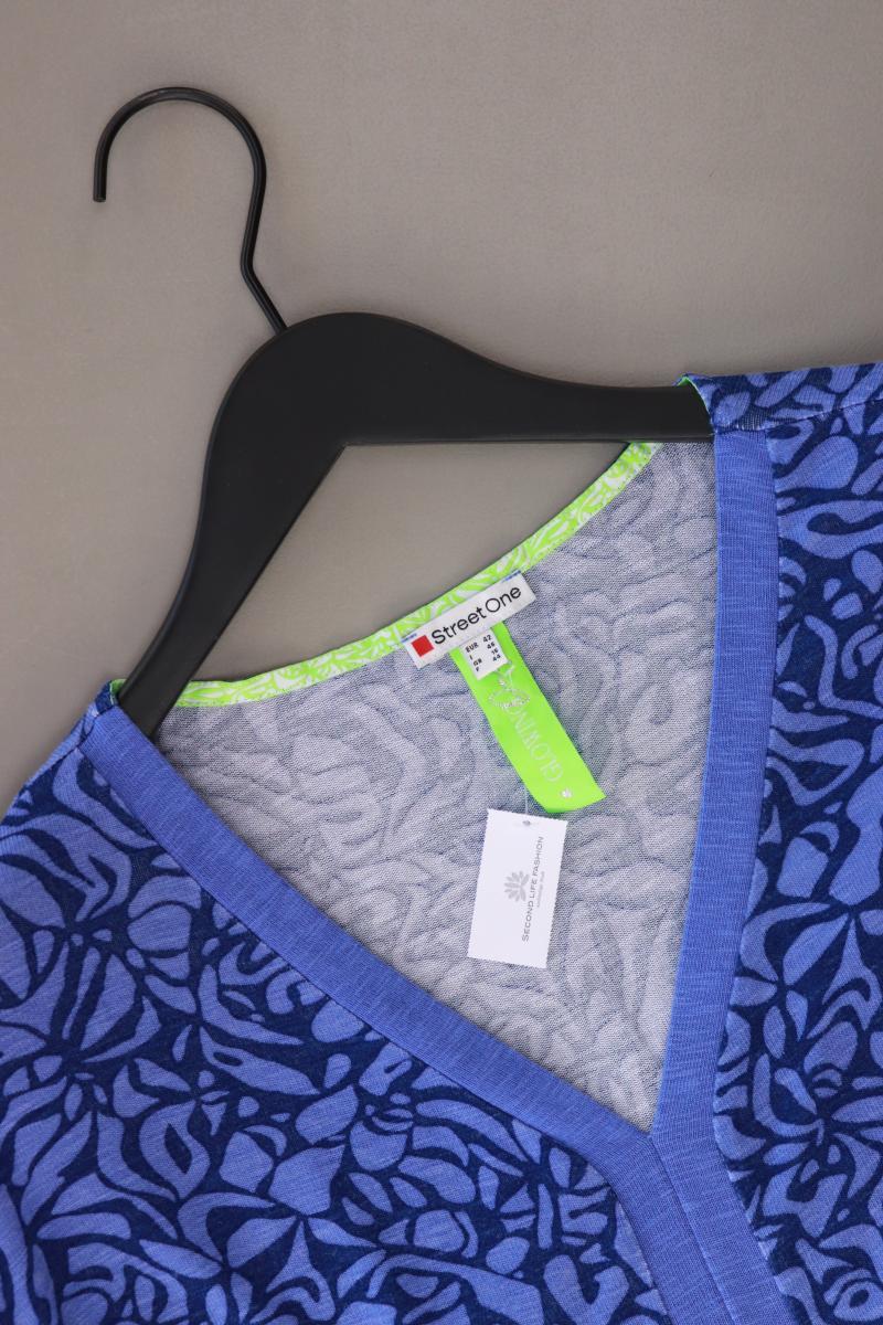 Street One Printshirt Gr. 42 neuwertig Kurzarm blau - Image 3