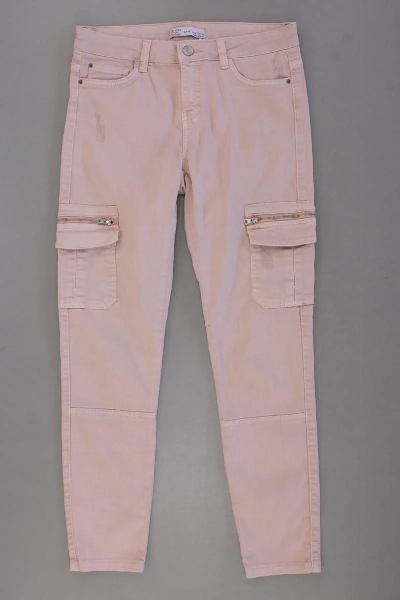 Bershka Cargo Jeans Gr. 38 rosa aus Baumwolle