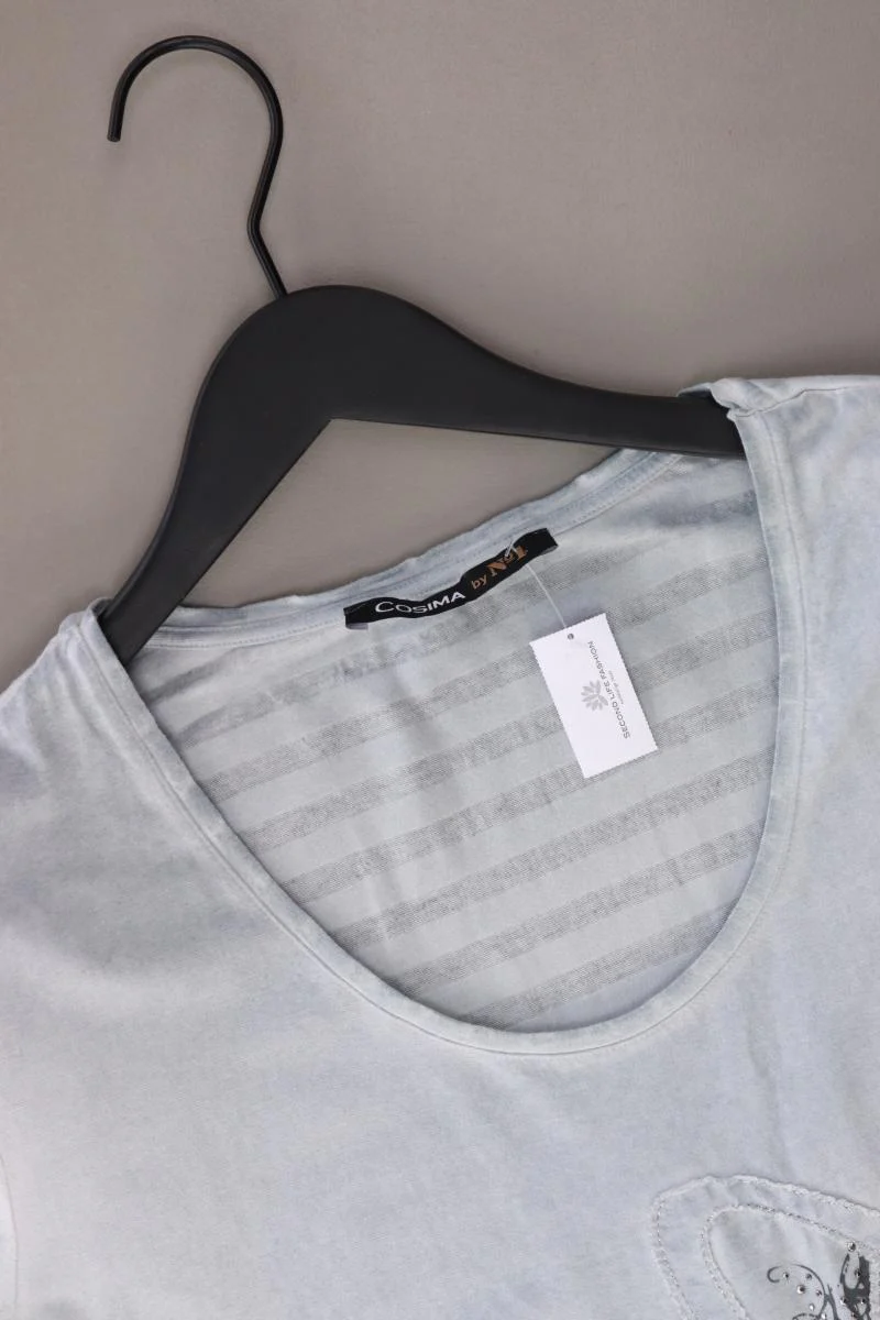 Cosima T-Shirt Gr. 48 Kurzarm blau aus Viskose - Image 3