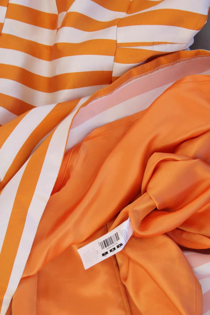 ADOLFO DOMINGUEZ Trägerkleid Gr. 40 gestreift orange aus Polyester - Image 5