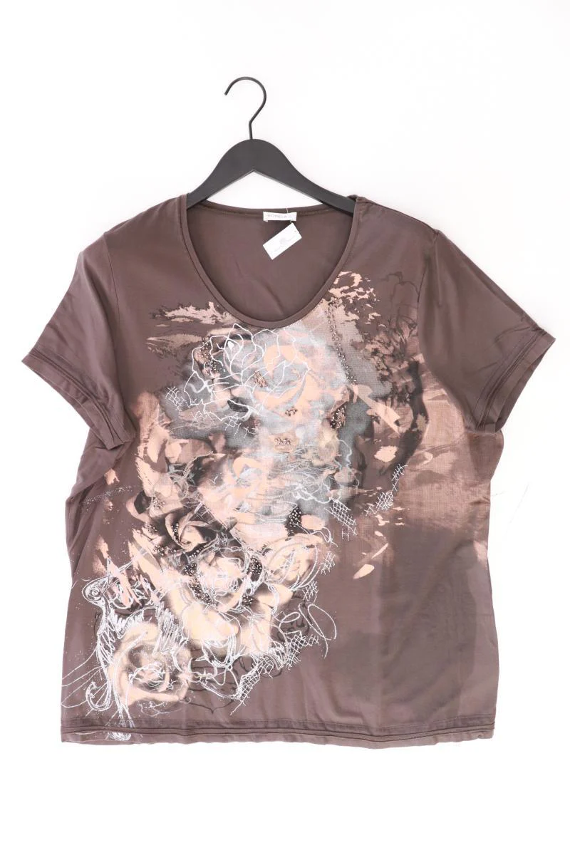 Bonita Printshirt Gr. XL Kurzarm braun aus Viskose