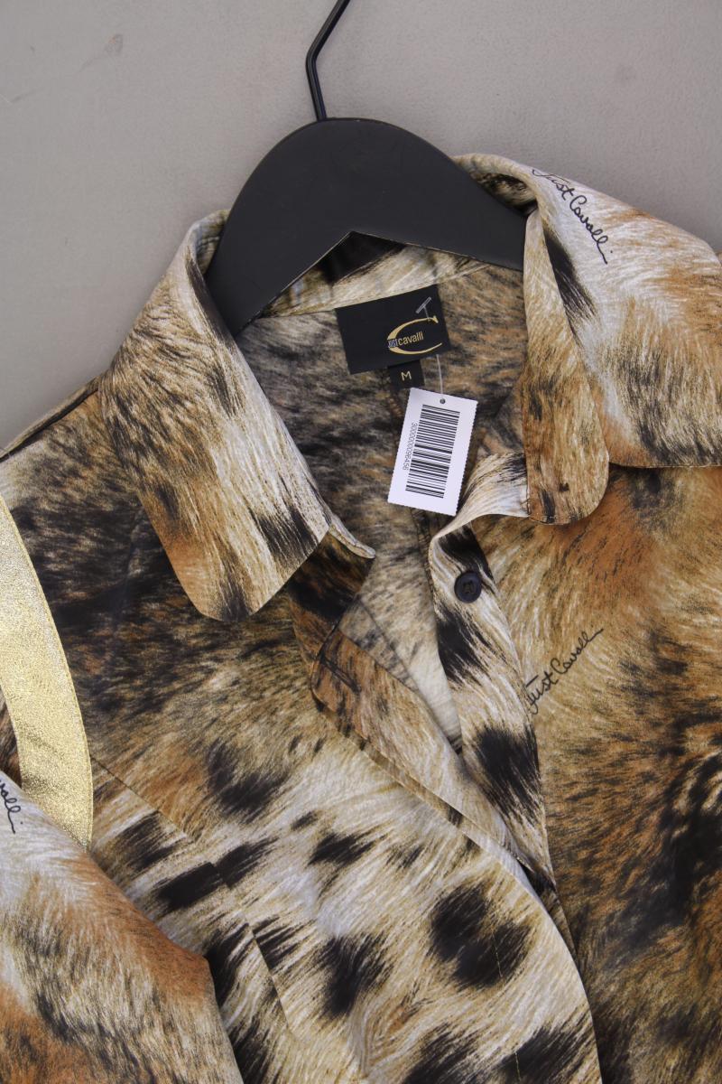 Just Cavalli Classic Bluse Gr. M mit Tierdruck neuwertig 3/4 Ärmel braun - Image 2