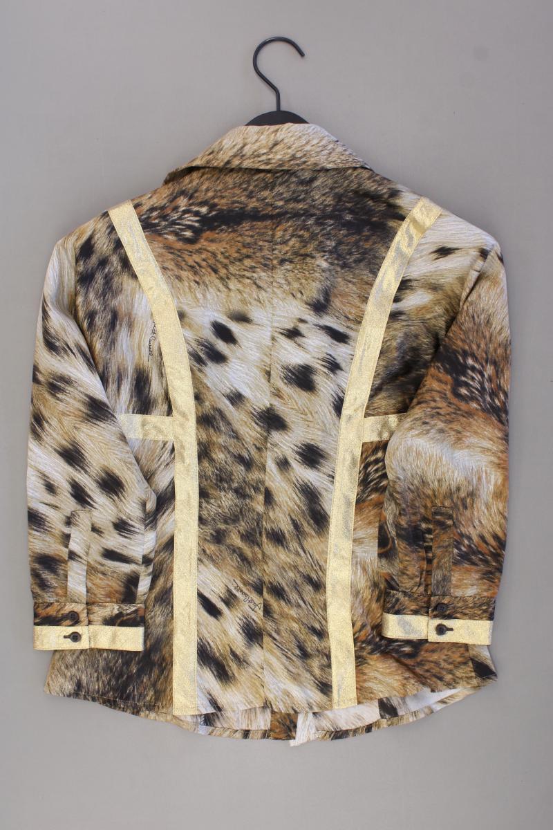 Just Cavalli Classic Bluse Gr. M mit Tierdruck neuwertig 3/4 Ärmel braun - Image 3