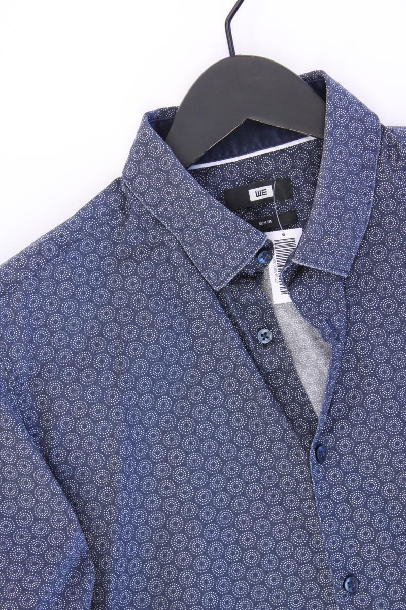 WE Fashion Langarmhemd für Herren Gr. L geometrisches Muster blau aus Baumwolle - Image 2