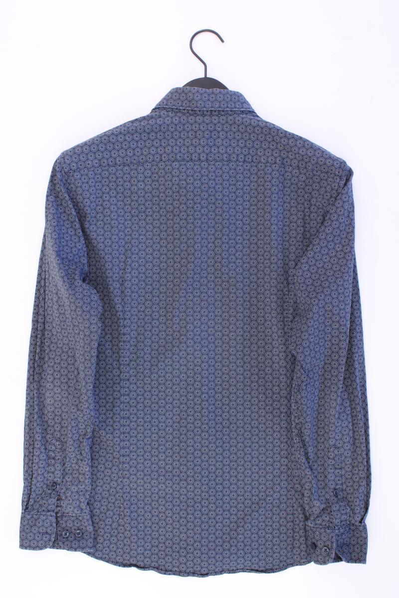 WE Fashion Langarmhemd für Herren Gr. L geometrisches Muster blau aus Baumwolle - Image 3