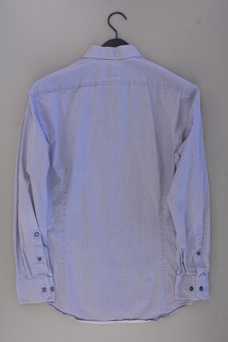 BENVENUTO Langarmhemd für Herren Gr. Hemdgröße 42 geometrisches Muster blau - Image 3