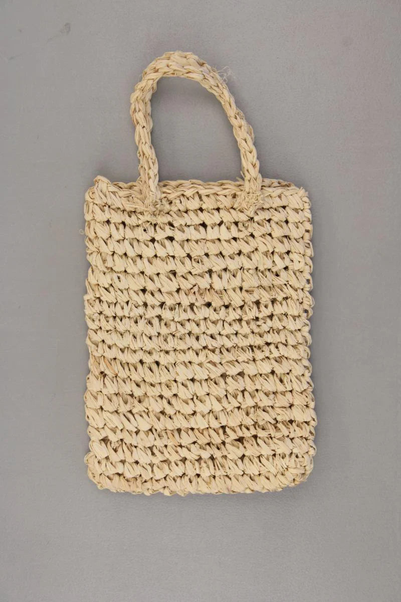 Kleine Basttasche neuwertig braun - Image 2