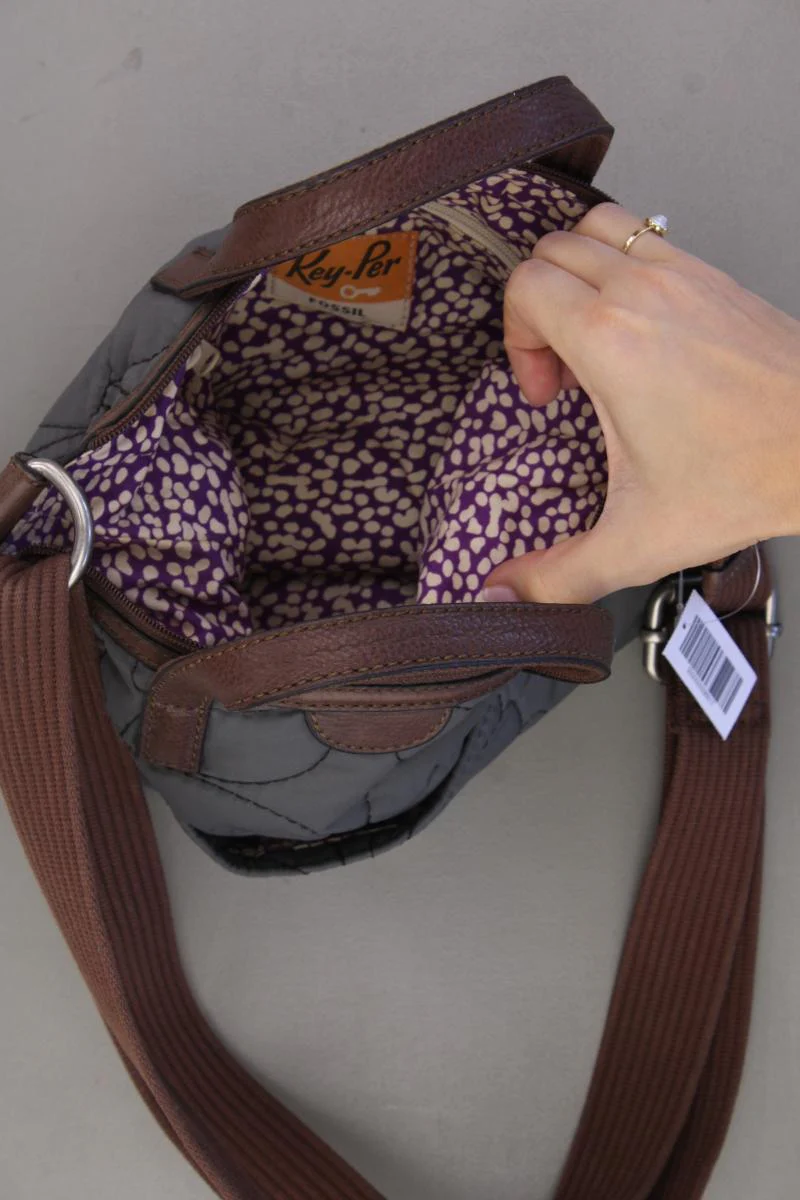 Fossil Schultertasche grau - Image 3