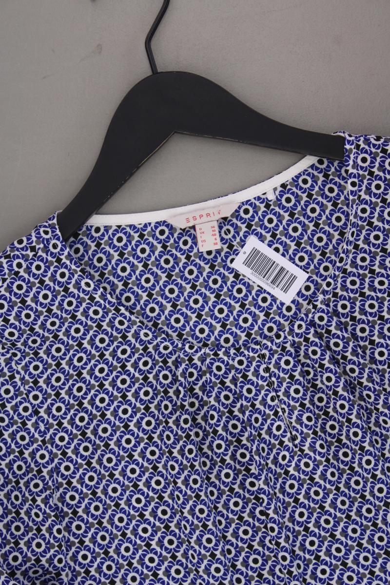 Esprit Langarmbluse Gr. 36 geometrisches Muster neuwertig blau aus Polyester - Image 2